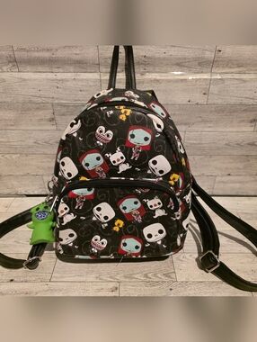 Funko Black Mini Backpack with Multicolor Character Print